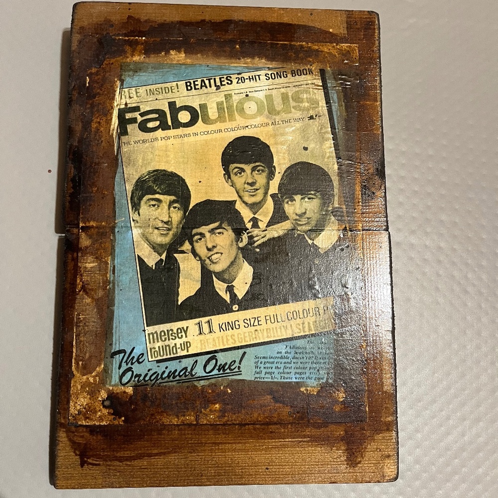 Beatles wood art piece